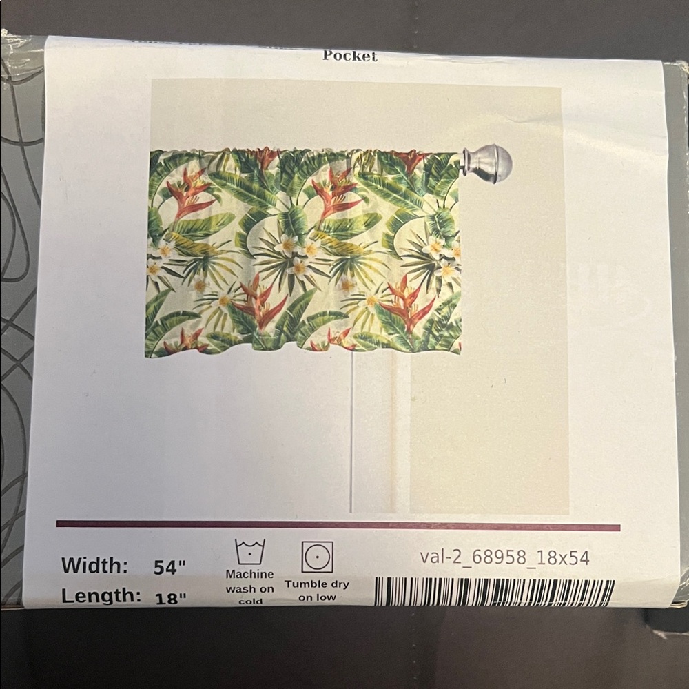 Tropical Floral Window Valance